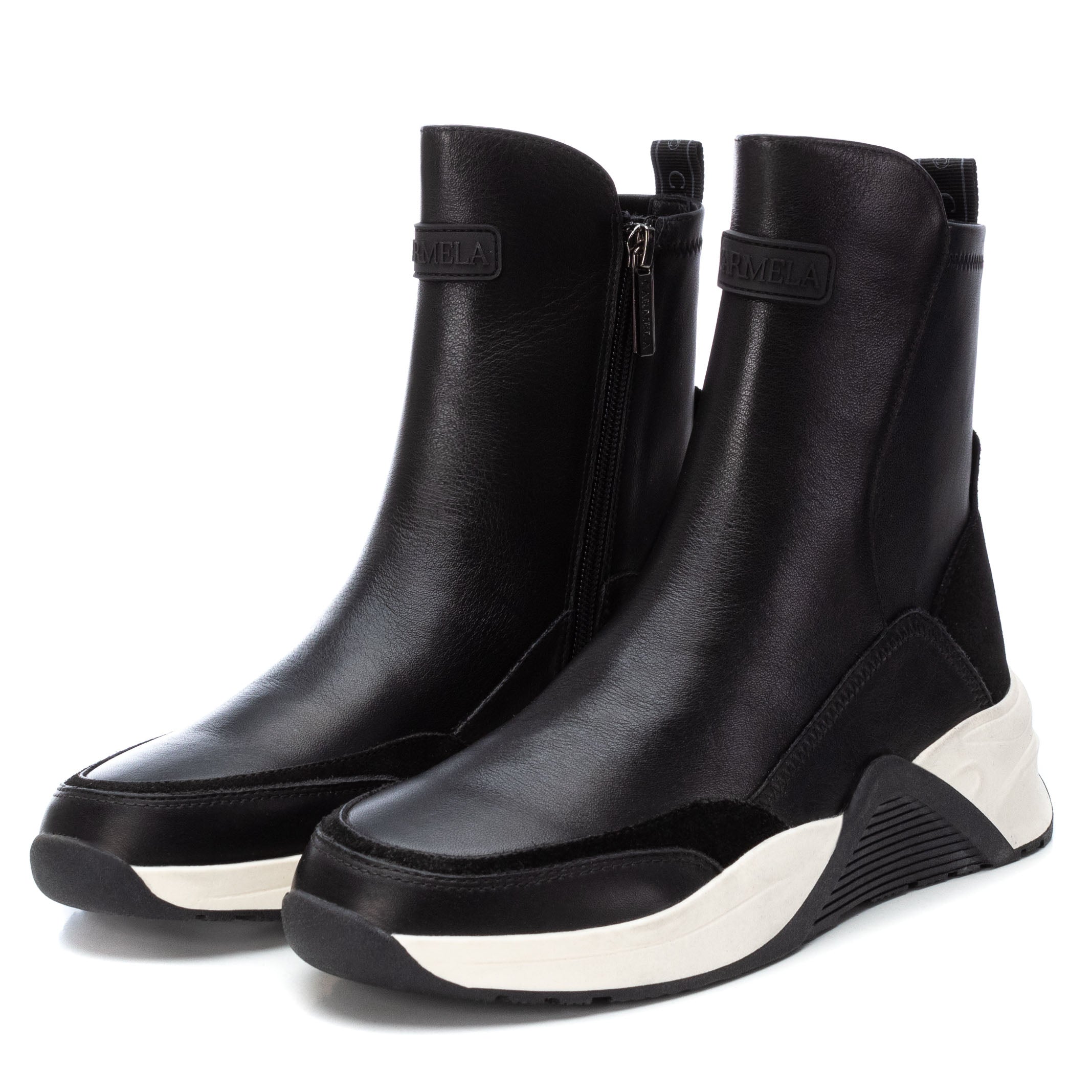 Carmela 16028501 bottine sneaker noire cuir zip