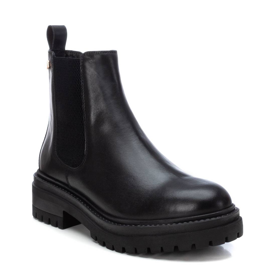 Carmela 16178101 bottines cuir noir chelsea plates