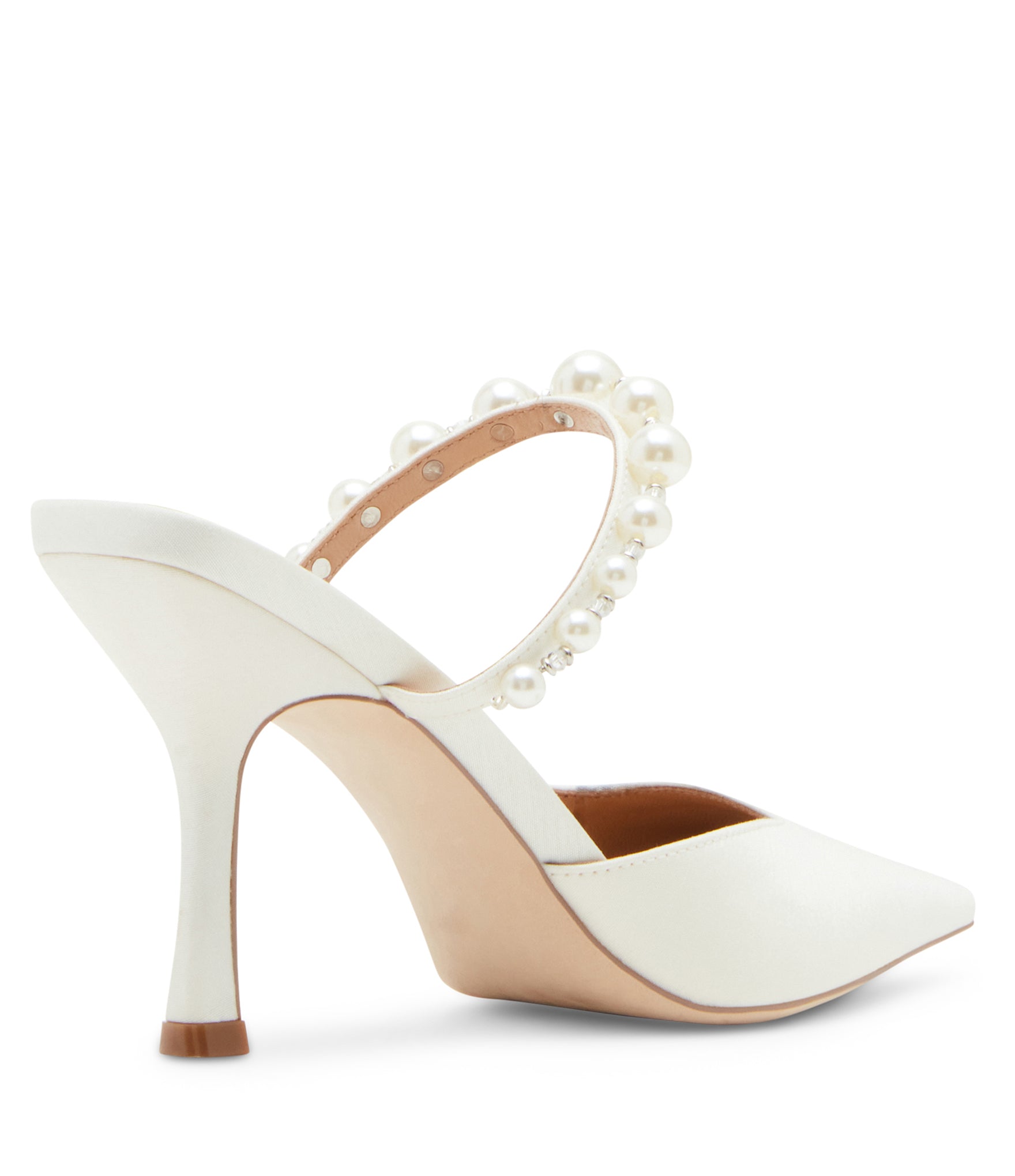 Steve Madden Brecki-P mules blanc satin talon 9 cm