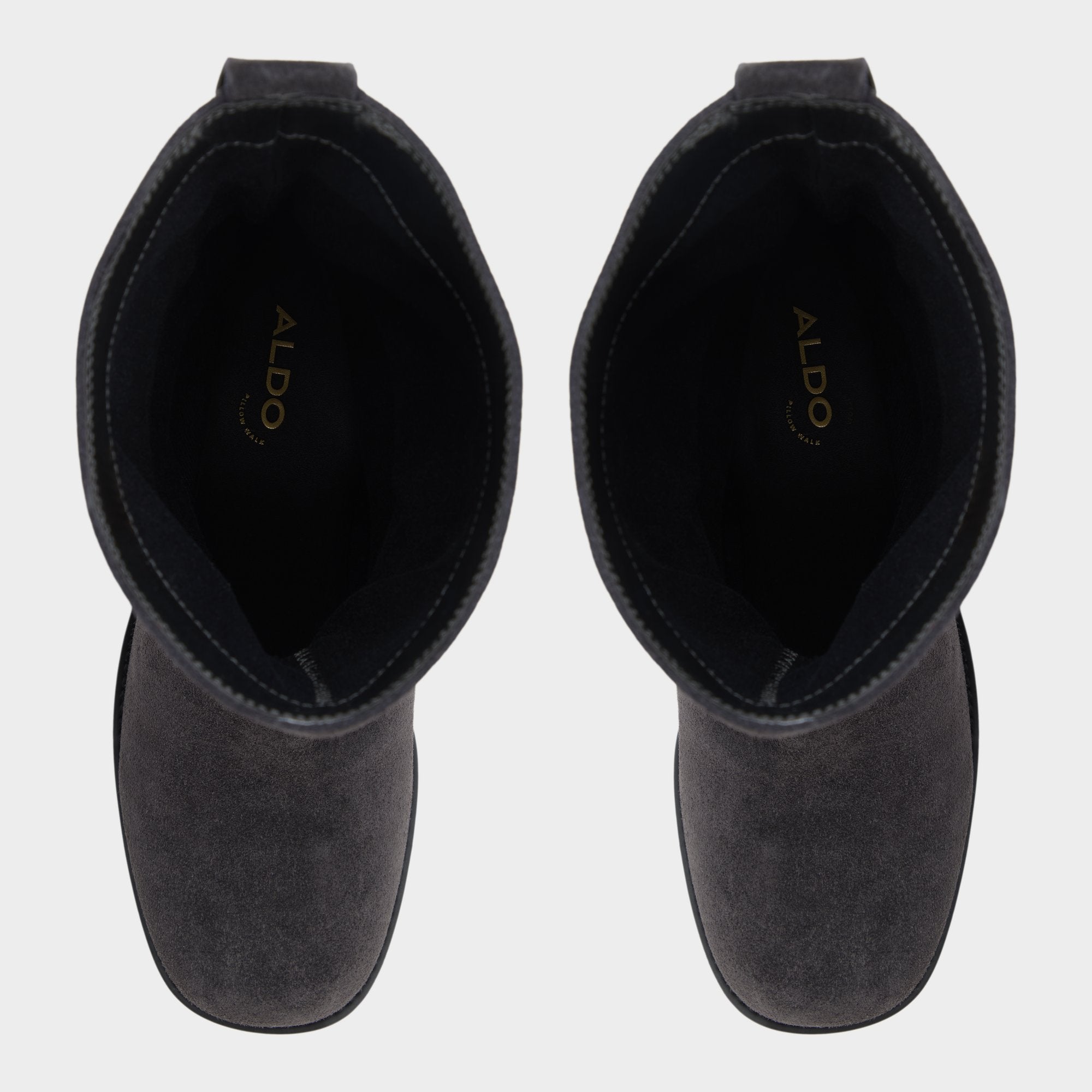 ALDO Haverly bottines suède gris talon bloc