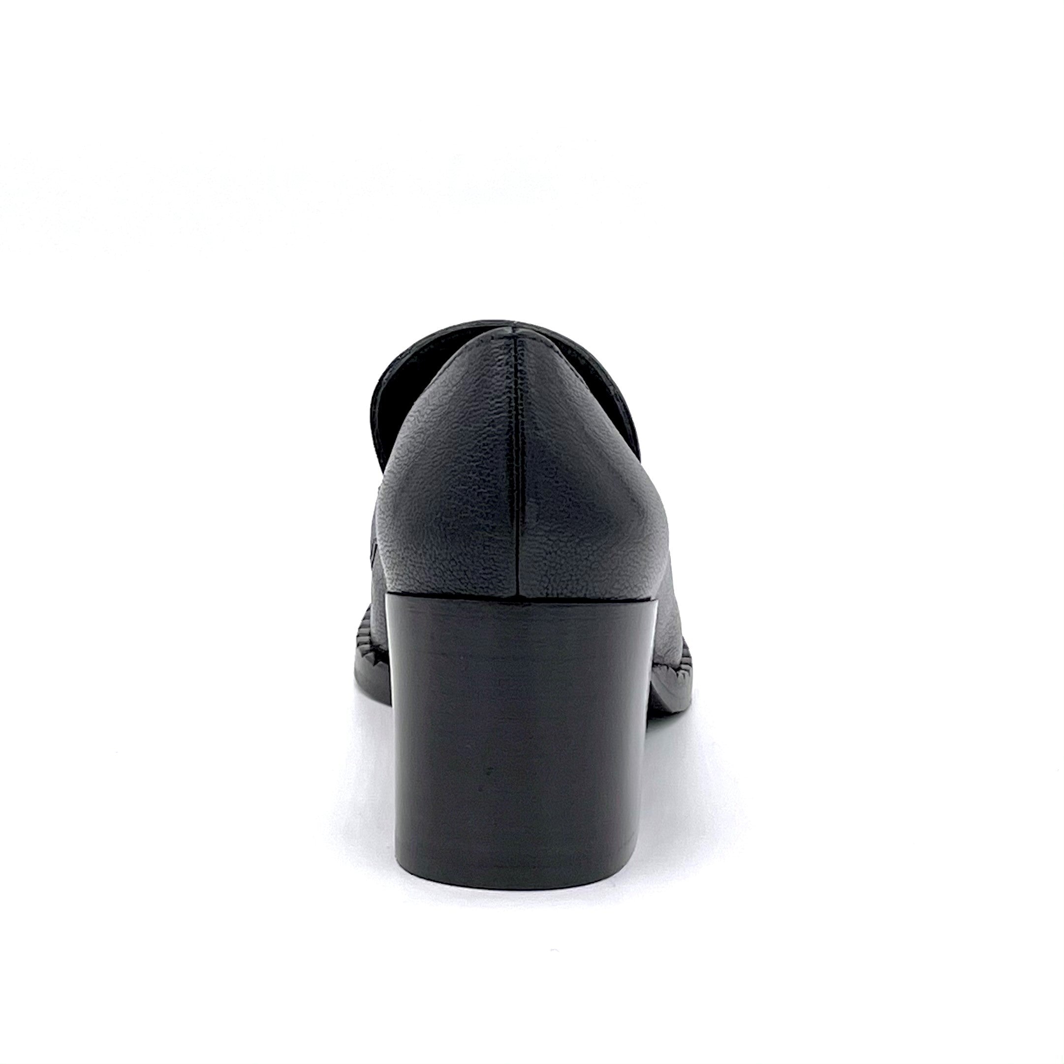 Elata 51502 mocassins cuir noir mors talon 6 cm pointure 37