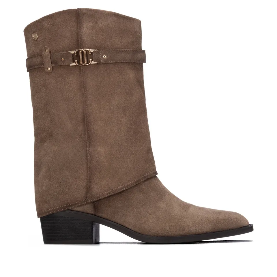 Carmela 164328 16432802 botte cuir taupe
