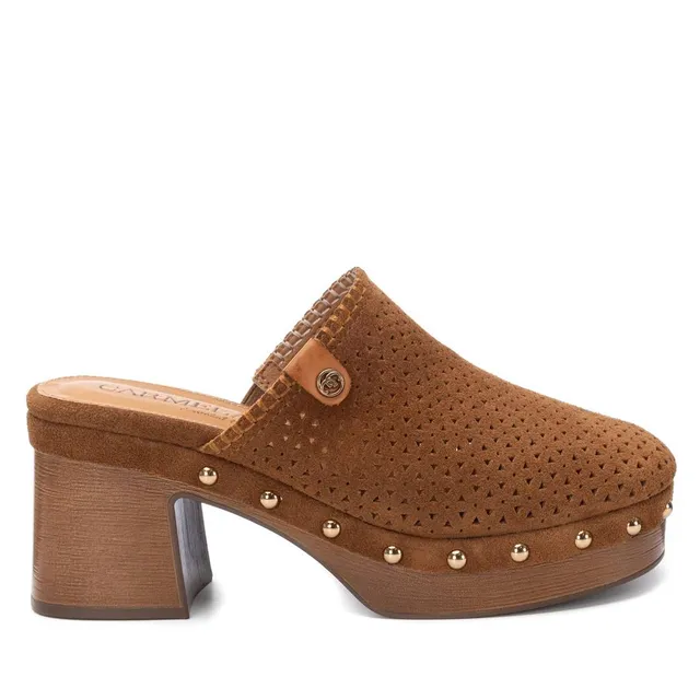 Carmela 16222001 sabot cuir camel talon 7 cm