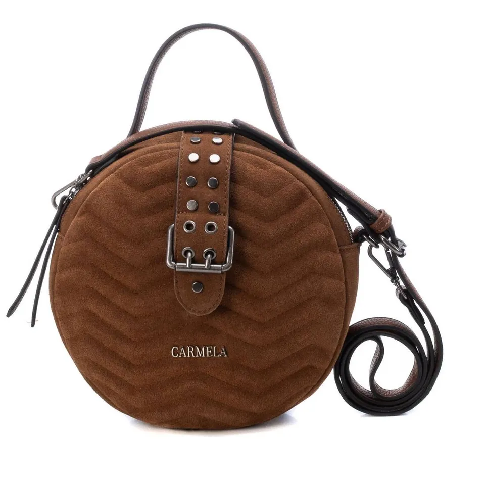 Carmela 18601203 sac rond cuir marron 22 cm