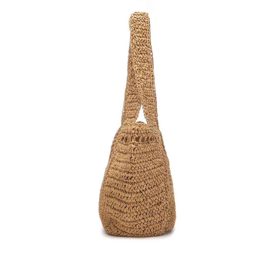 Carmela 18622503 sac épaule effet rafia taupe