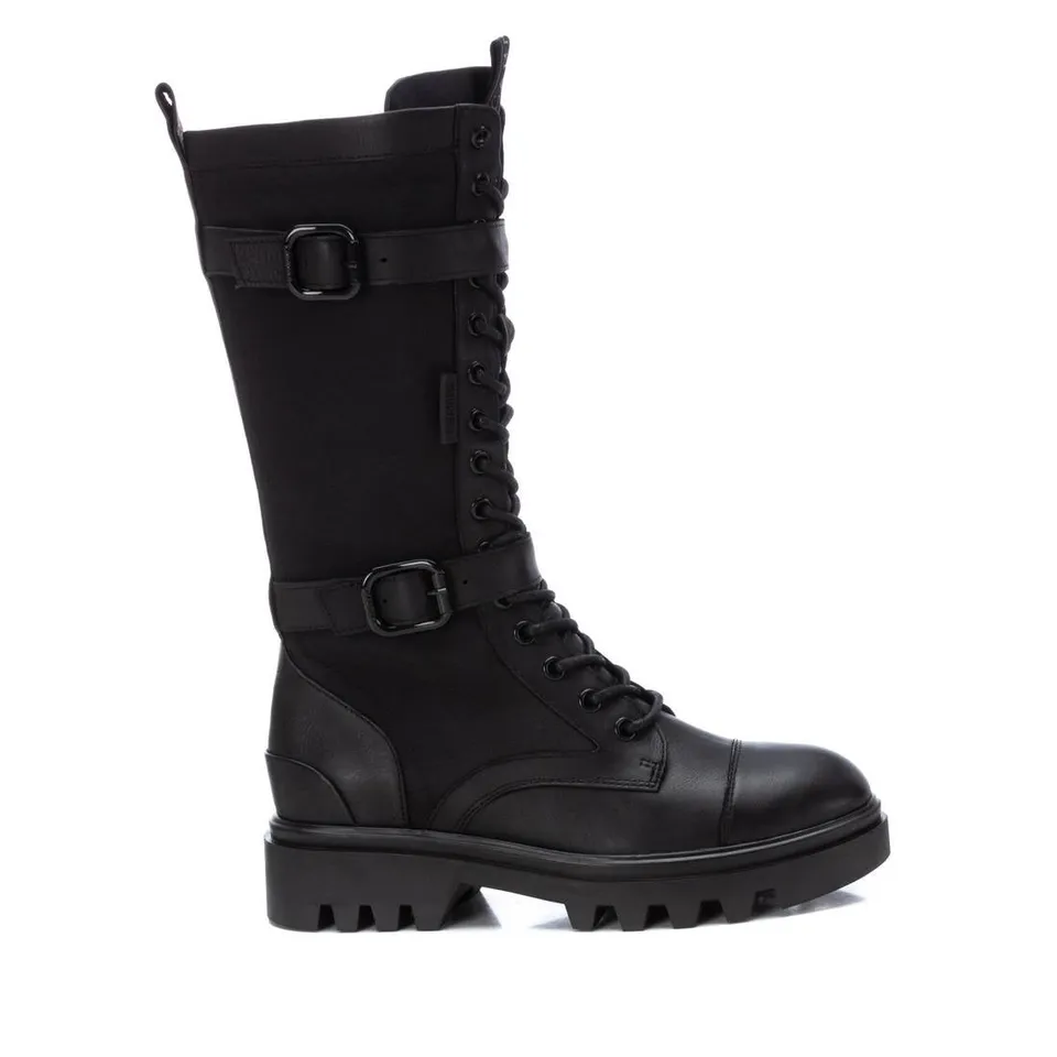 Carmela 16020501 bottes femme noir cuir militaire