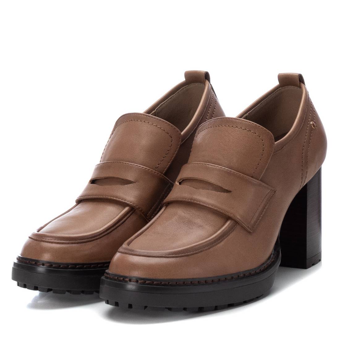 Carmela 16098304 mocassin cuir marron talon 7cm