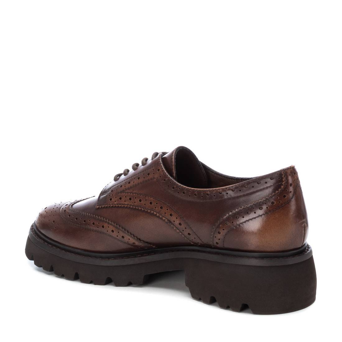 Carmela 16195302 derbies marron cuir plat