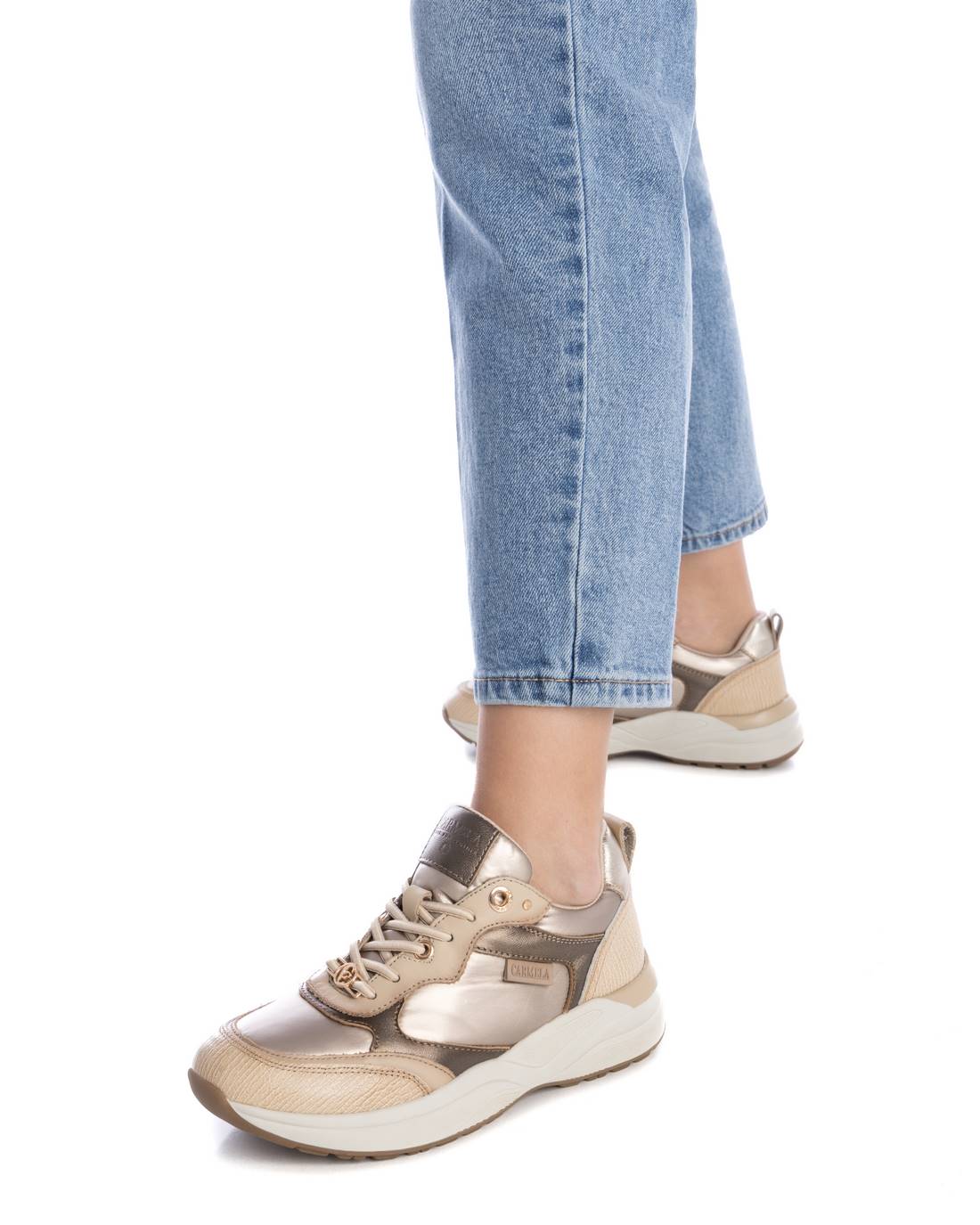 Carmela 16183903 sneaker marron cuir semelle plate