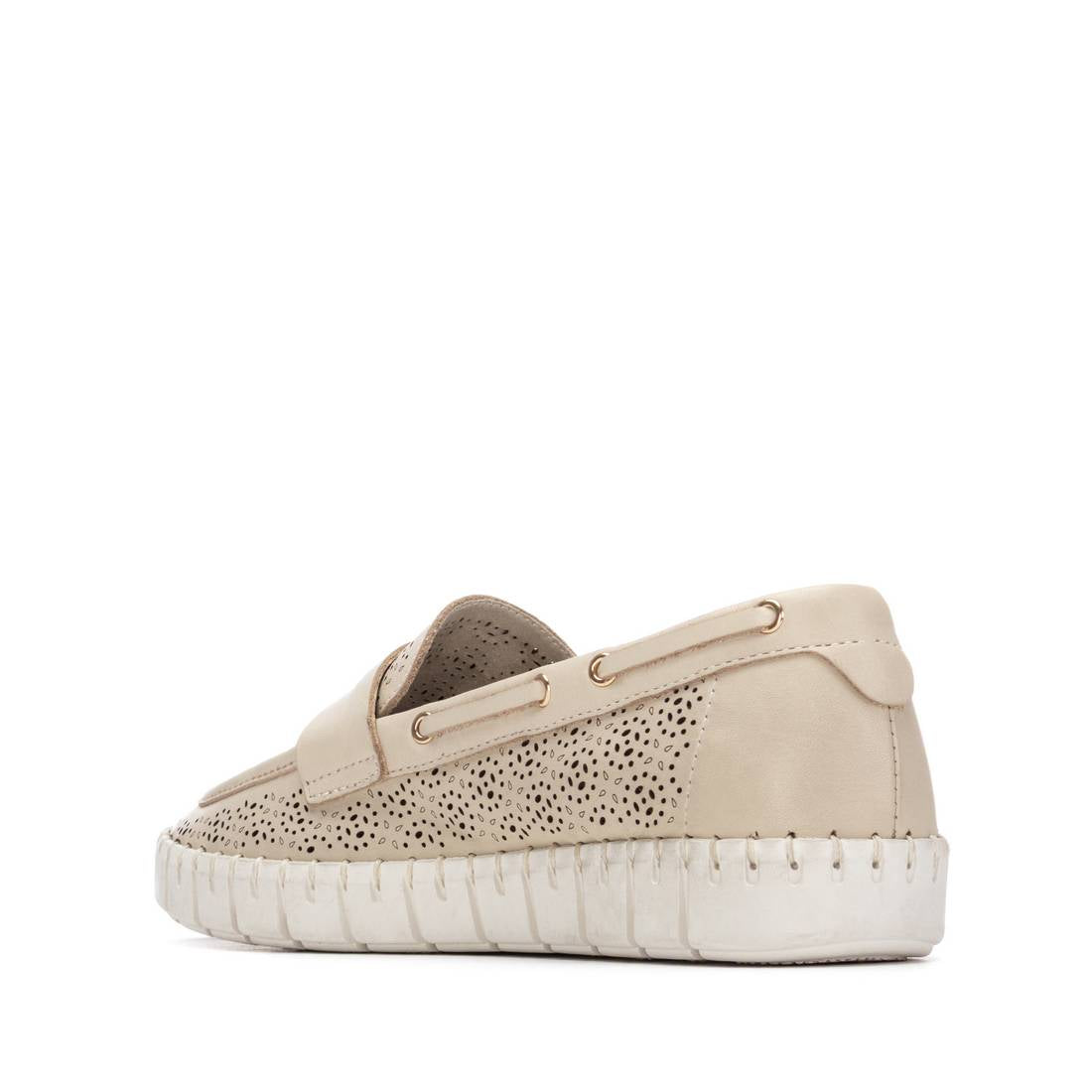 Carmela 16321201 Basket cuir beige ajourée