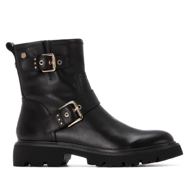 Carmela 16259101 bottine noir cuir zip talon moyen