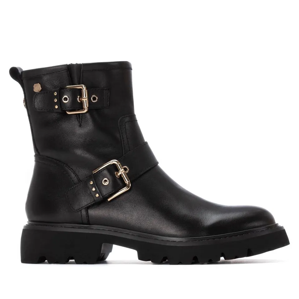Carmela 16259101 bottine noir cuir zip talon moyen
