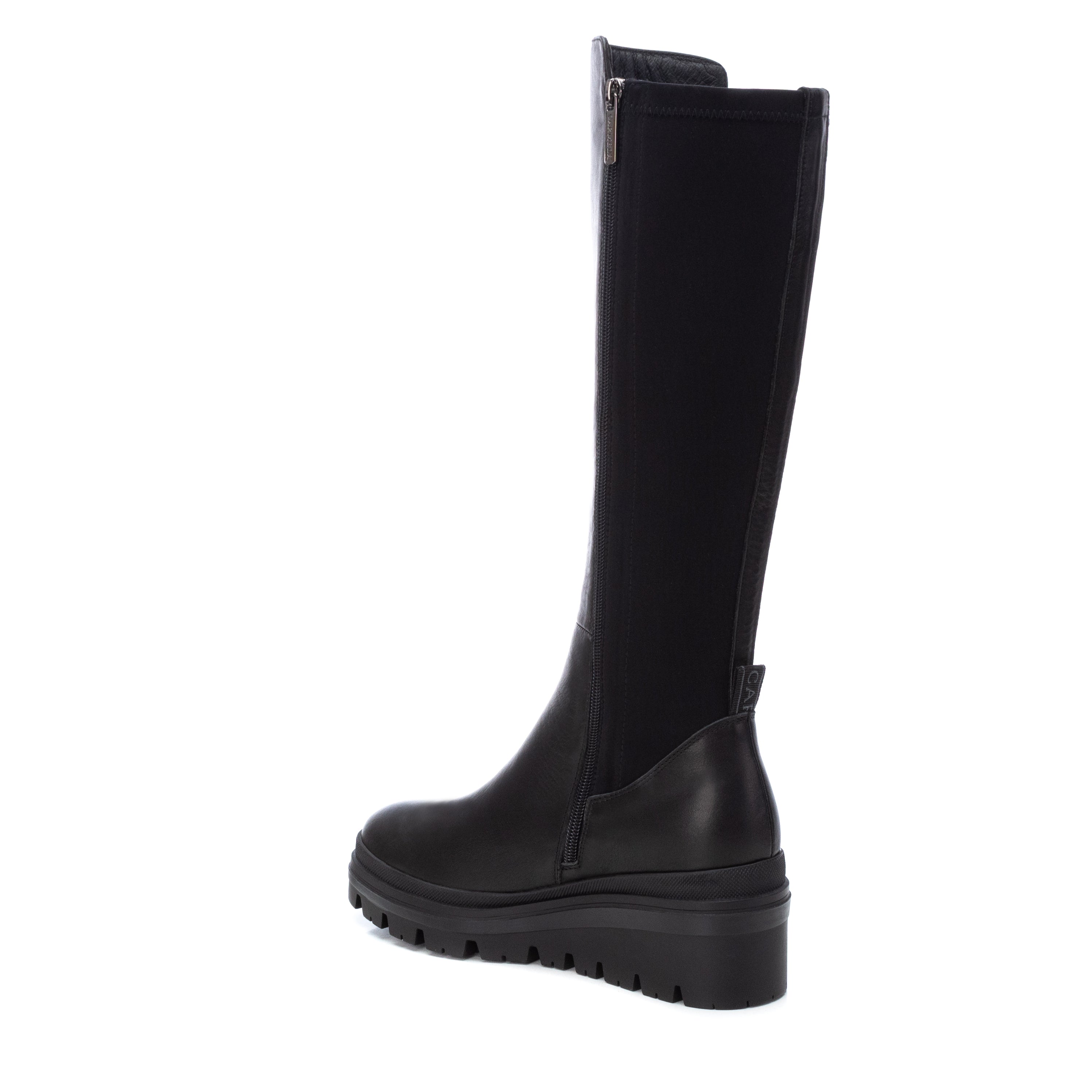 Carmela 16023001 bottine femme noire cuir compensée 6 cm