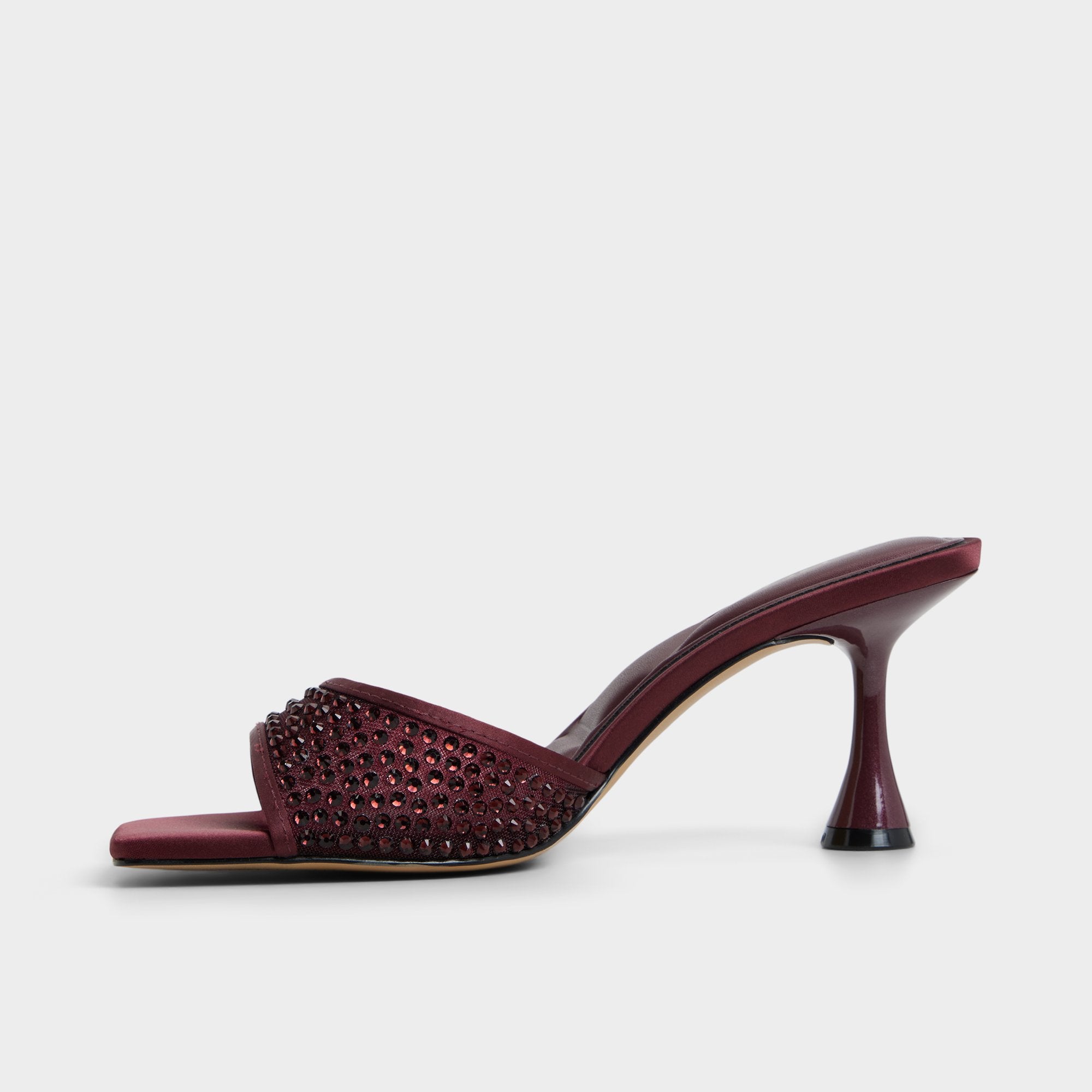 ALDO Agatha mules cuir bordeaux cloutées