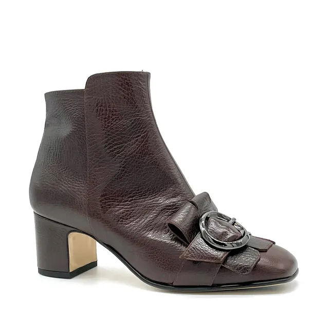 ELATA 53545 bottines cuir marron talon 5,5 cm