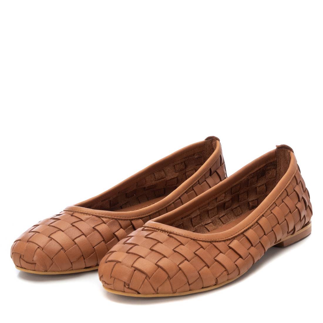 Carmela 16079601 ballerines femme marron cuir tissé