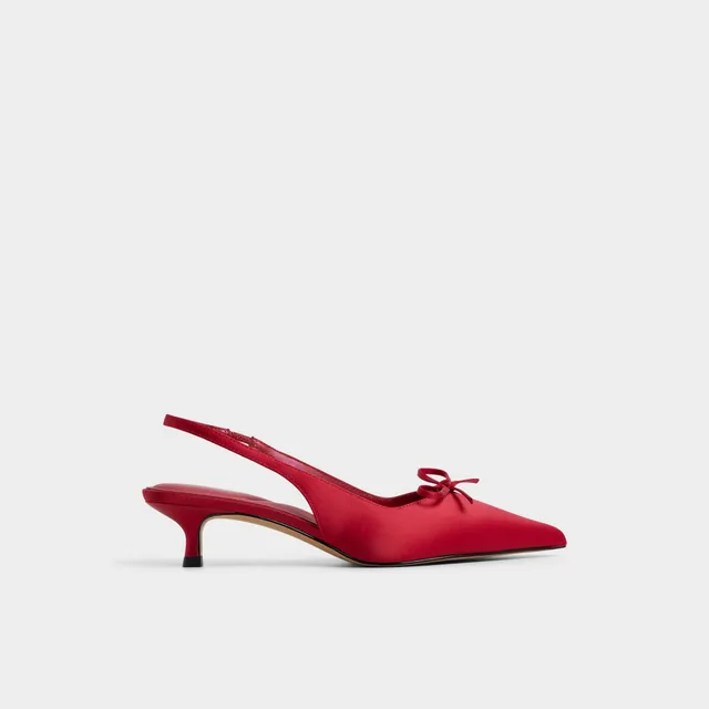 ALDO Azizza escarpins slingback satin rouge