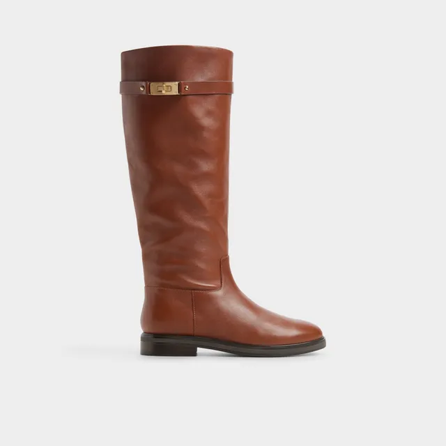 ALDO Levie-xwc bottes cavalières cognac mollet large
