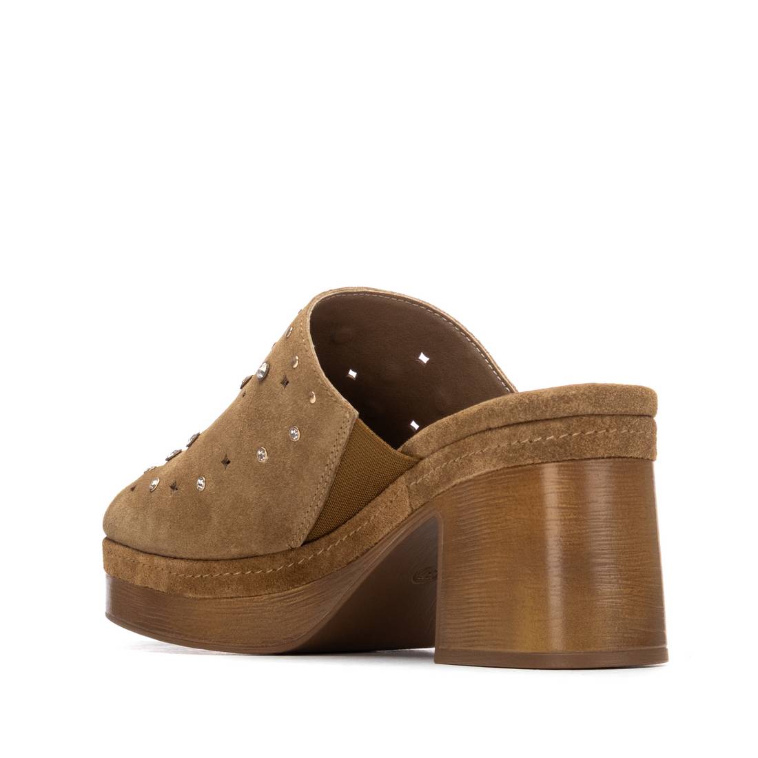 Carmela 16325601 sabot cuir camel talon 8 cm