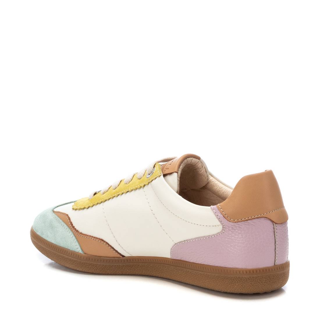 Carmela 16206008 basket verte cuir plat