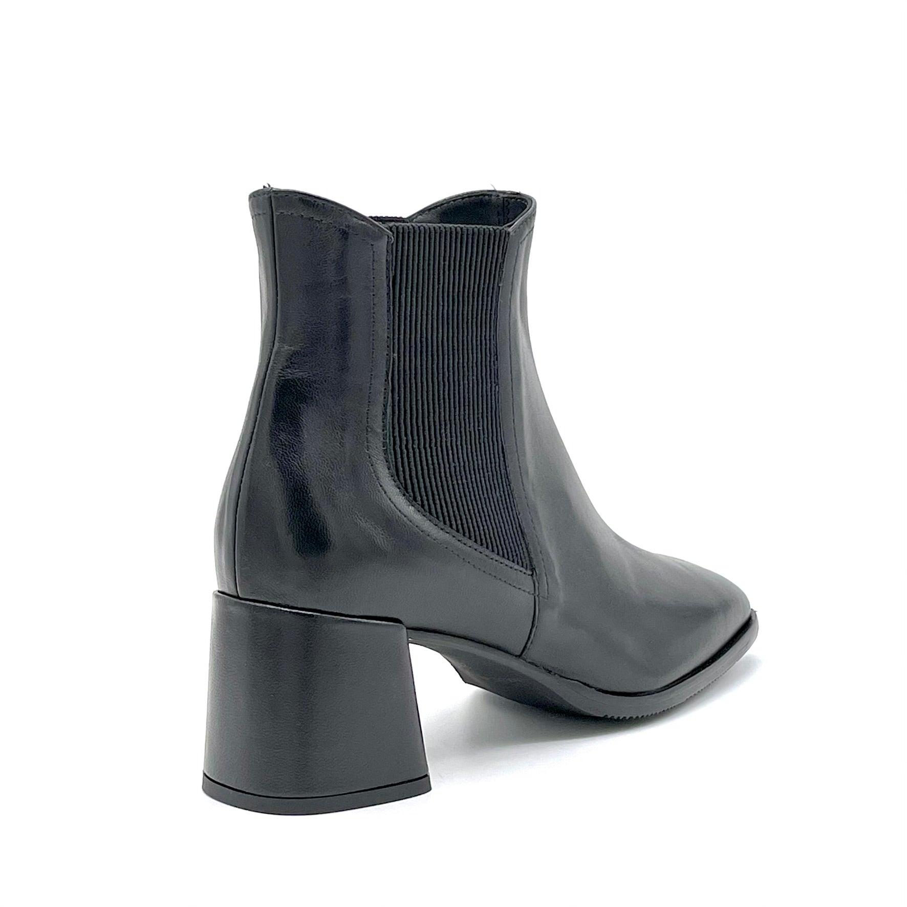 Elata 55543 bottine cuir noir talon 5,5 cm