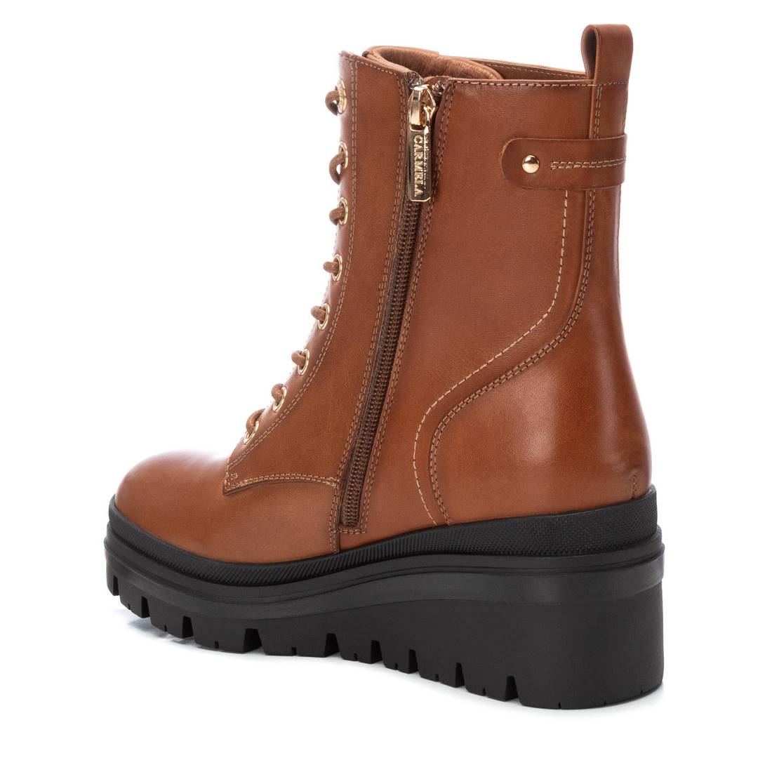 Carmela 16201102 bottine cuir marron compensée 5cm