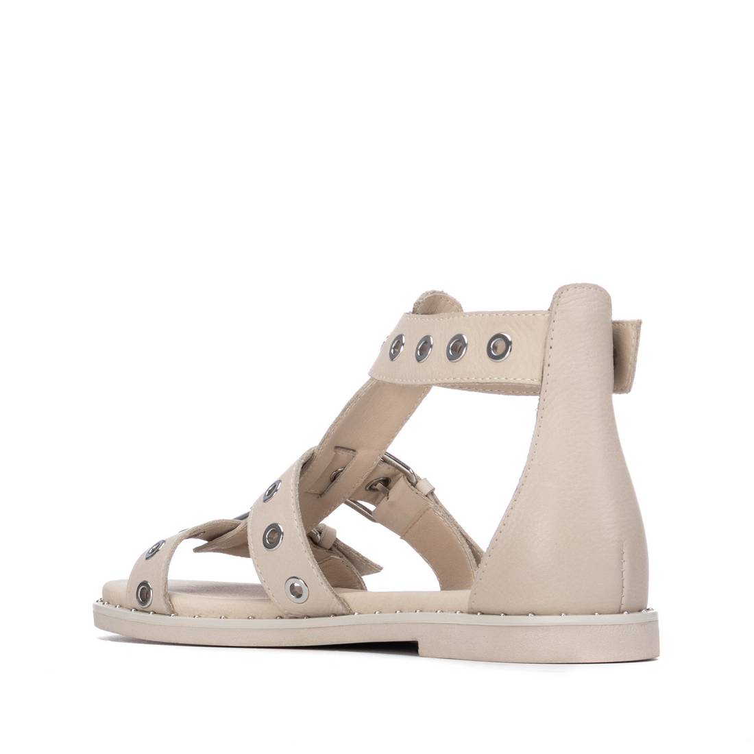 Carmela 16322002 sandales cuir blanc cloutées