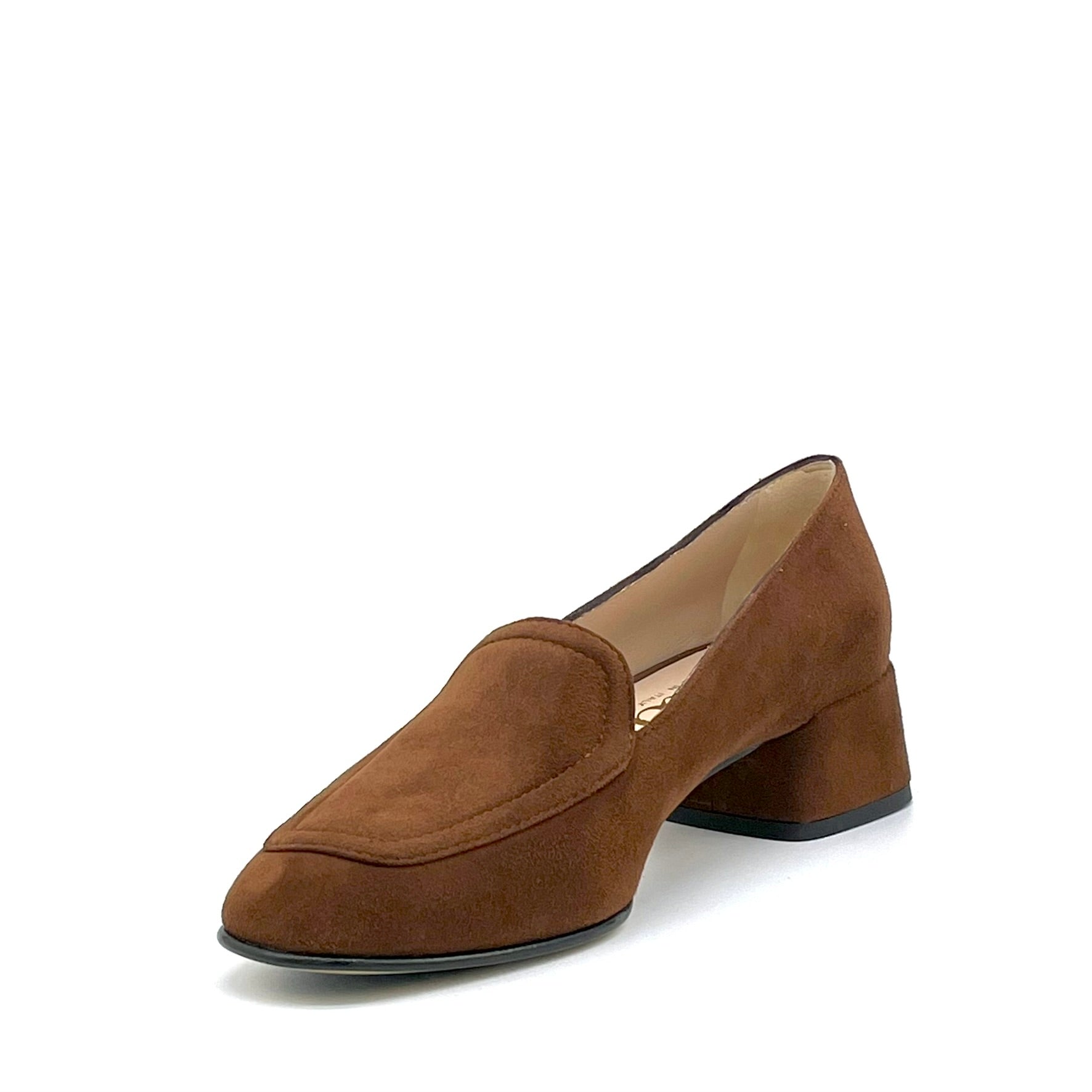 ELATA 55531 mocassin daim marron talon 3,5 cm