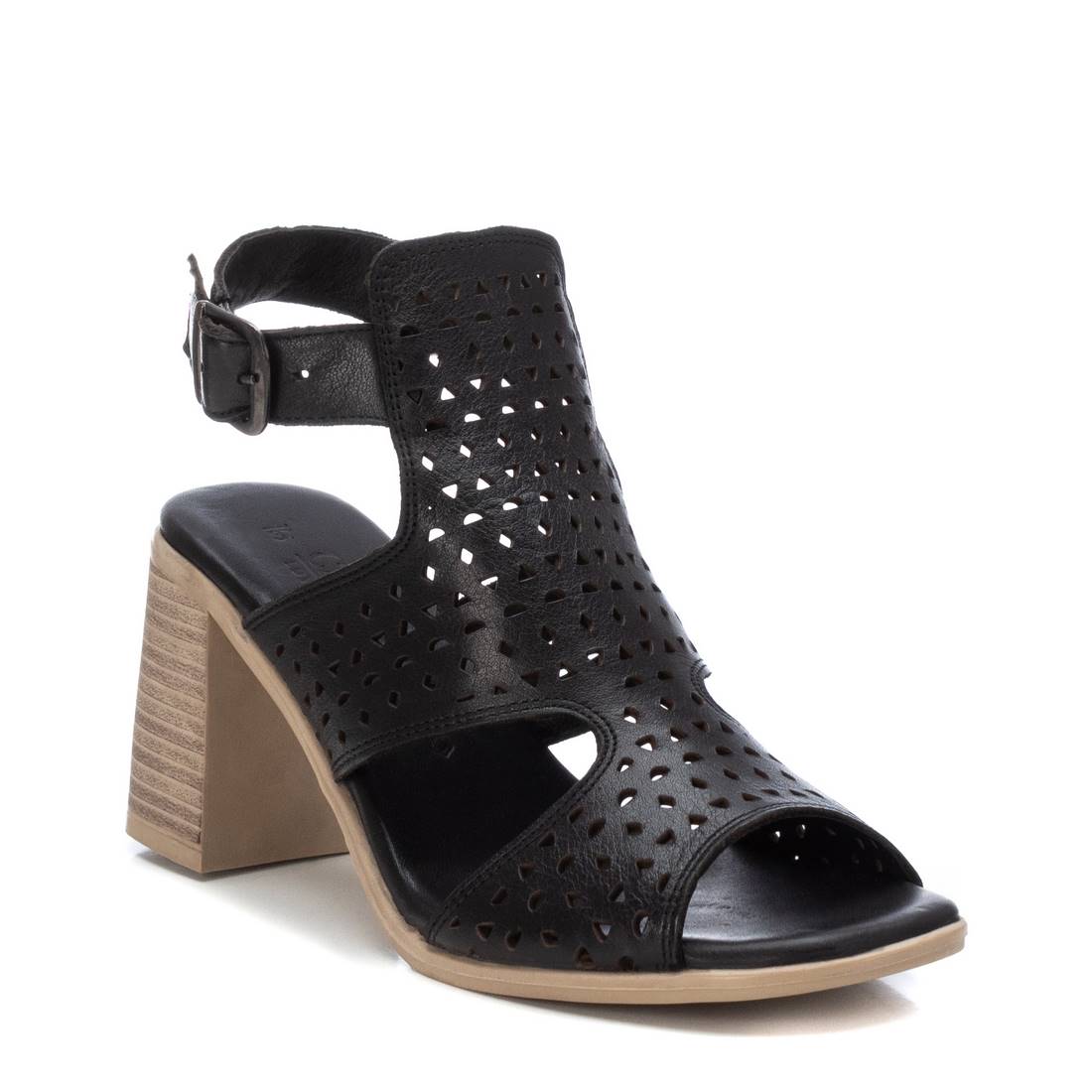 Carmela 16064901 sandale femme noir cuir talon 9 cm