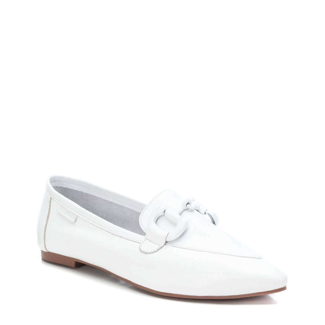 Carmela 16047205 Mocassins Femme Blanc Cuir Plat