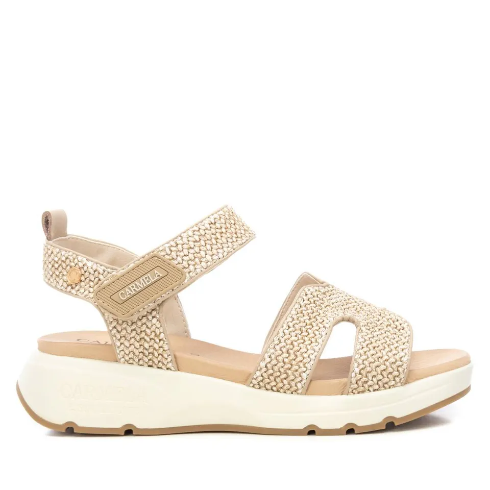 Carmela 16236202 sandale compensée blanche raphia