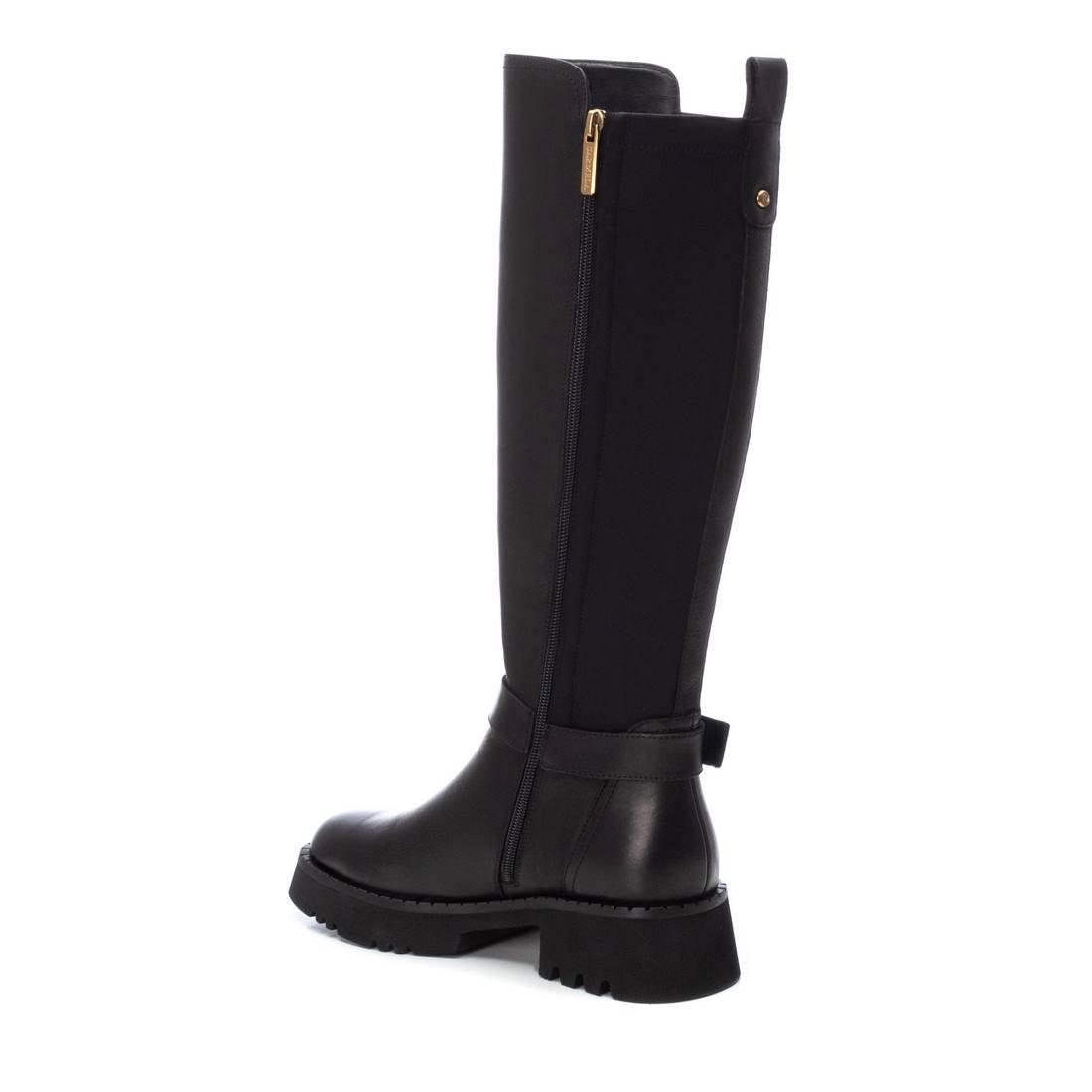 Carmela 16116501 botte cuir noir cavalière plate