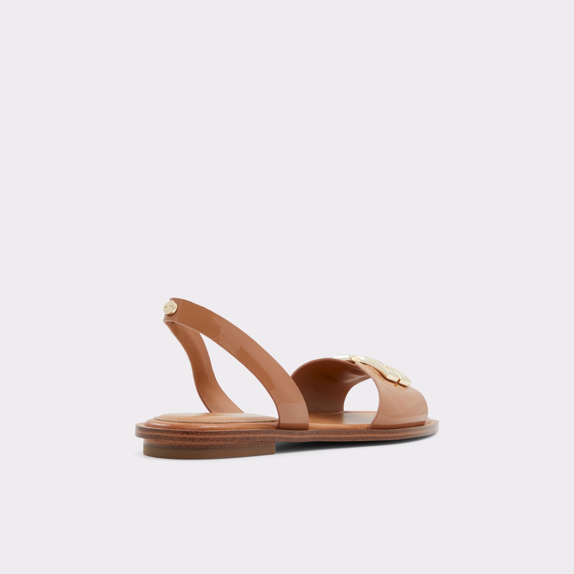 ALDO Agreinwan sandales plates beige boucle doree