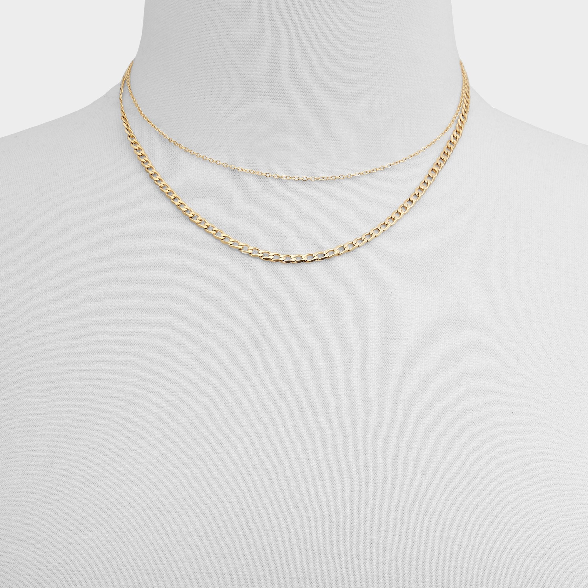 ALDO Lovechain collier double chaîne doré
