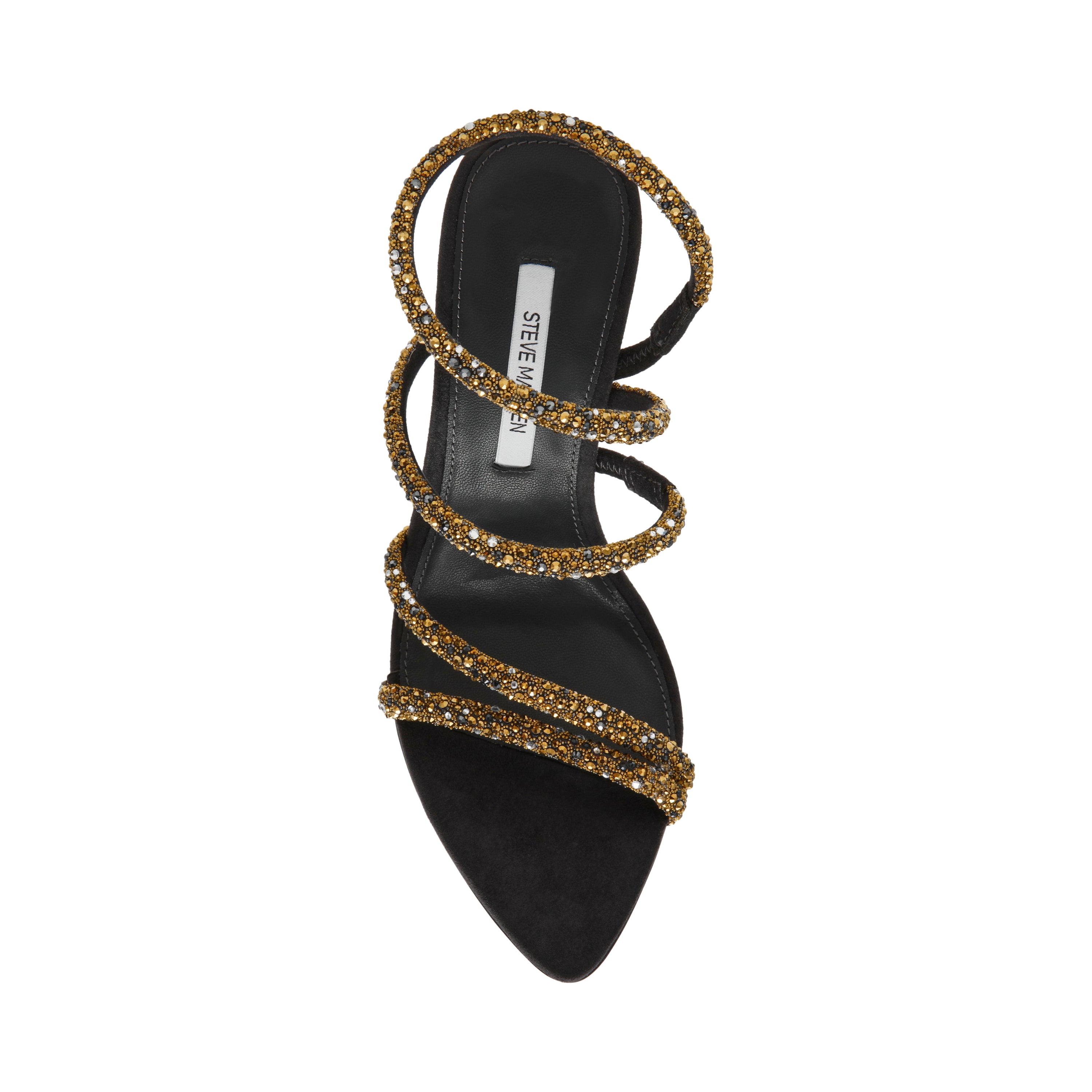 Steve Madden Sylo-R sandale talon noir doré 11 cm