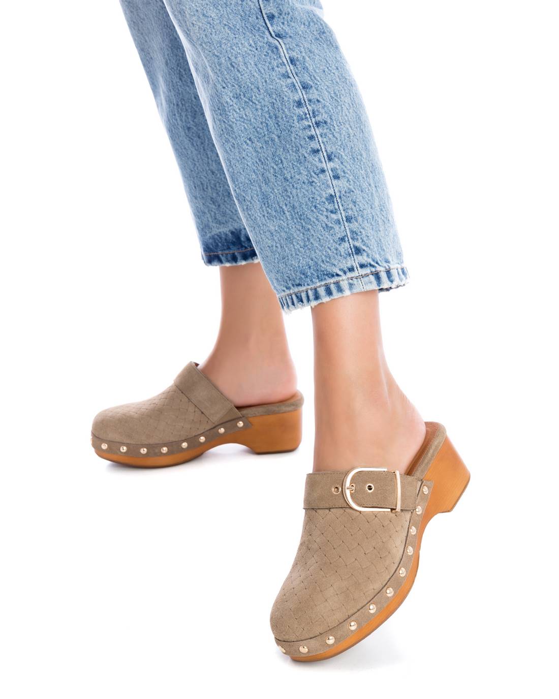 Carmela 16063403 sabot cuir marron talon 5 cm