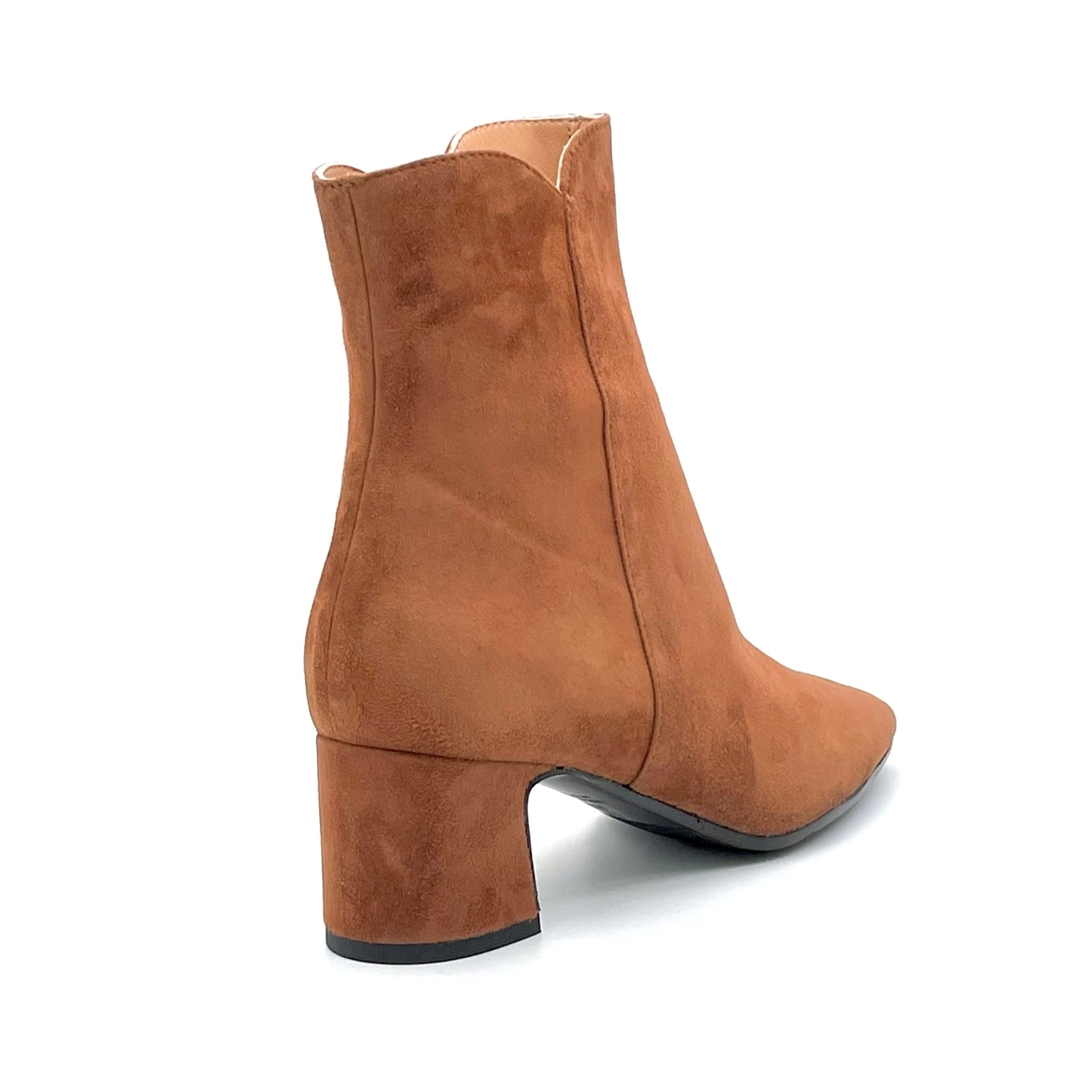 ELATA 52515 bottines daim caramel pointure 38 talon 5,5 cm