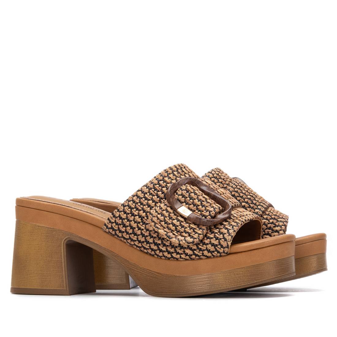 Carmela 16315801 sandale à talon camel vegan