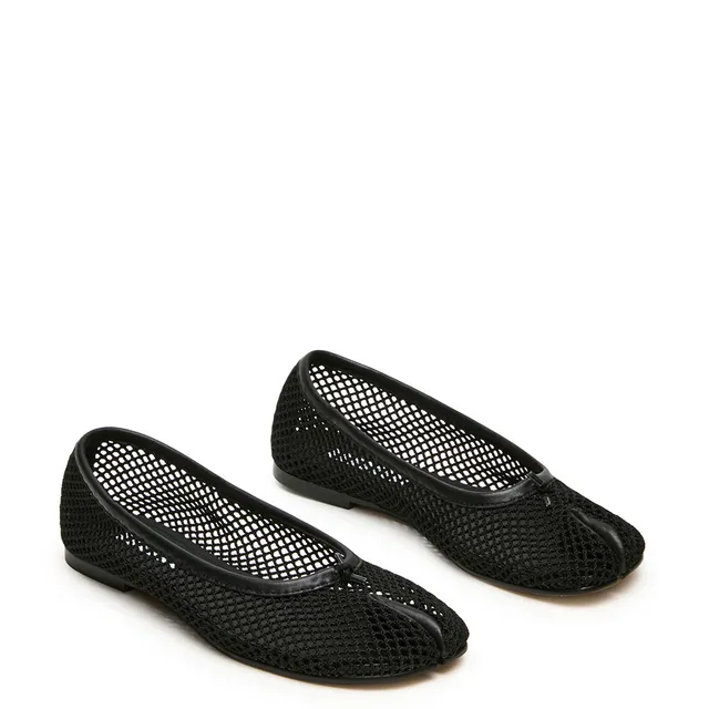 Steve Madden Calico-Mesh ballerine plate noir