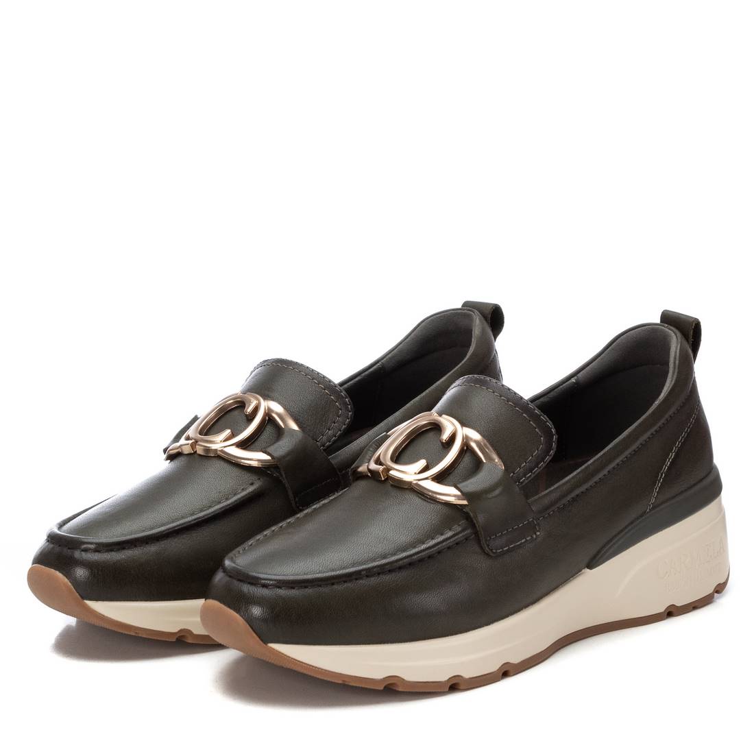 Carmela 16182203 mocassins femme vert cuir