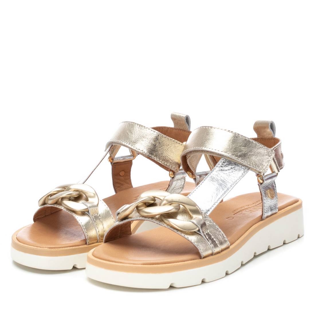 Carmela 16159003 sandale femme dorée cuir plat