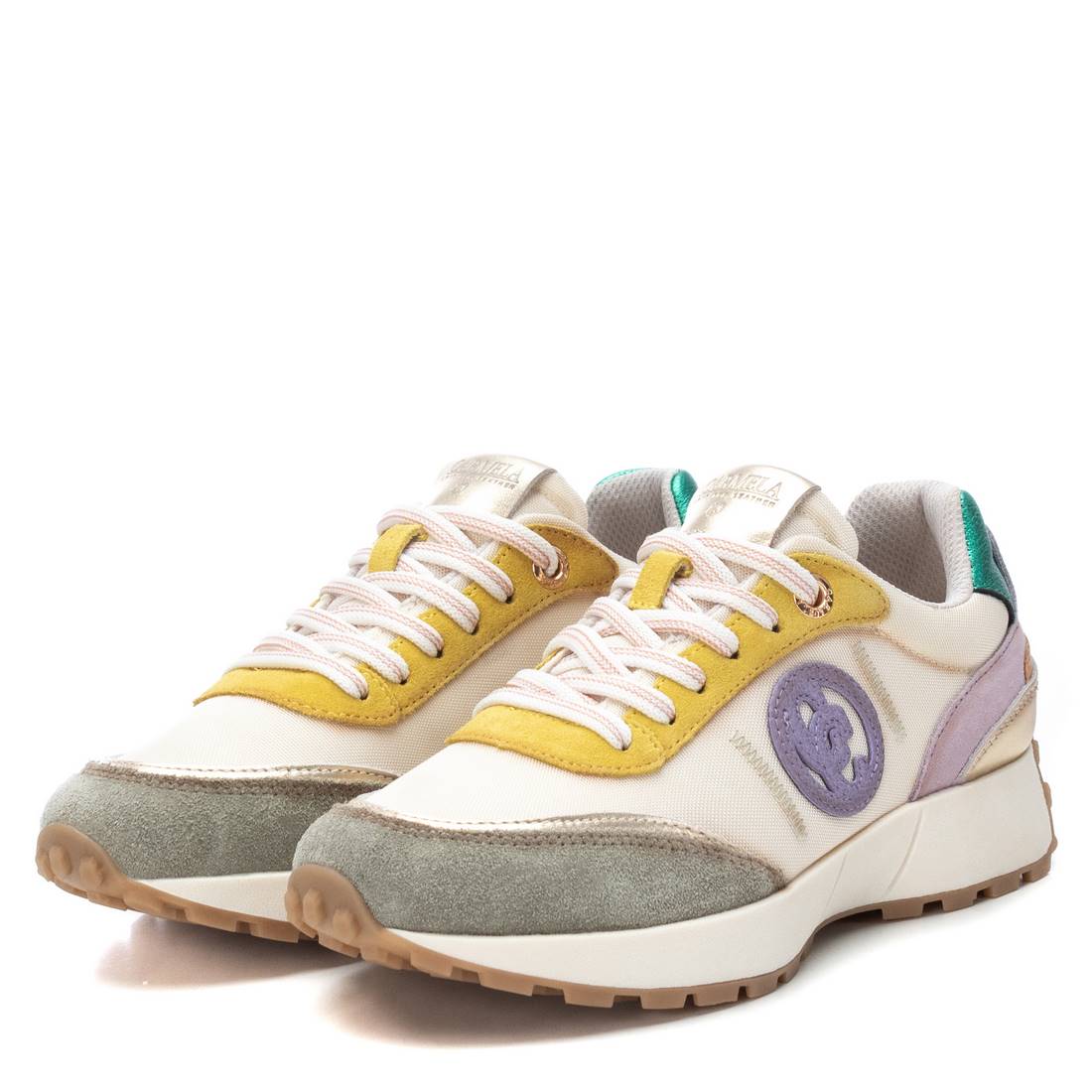 Carmela 16143304 sneaker femme cuir multicolore lacet