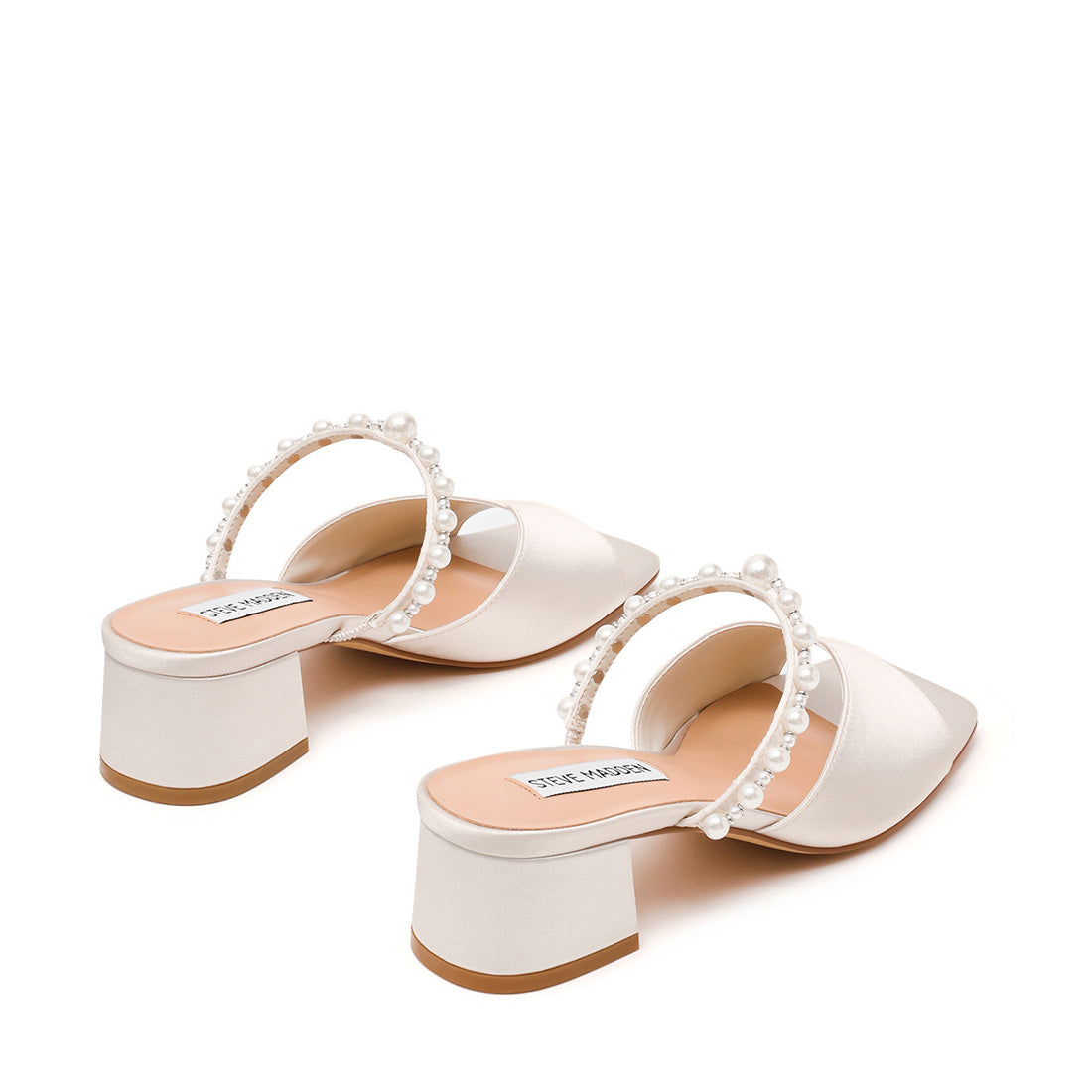 Steve Madden Galilea mules mariée ivoire satin 4 cm