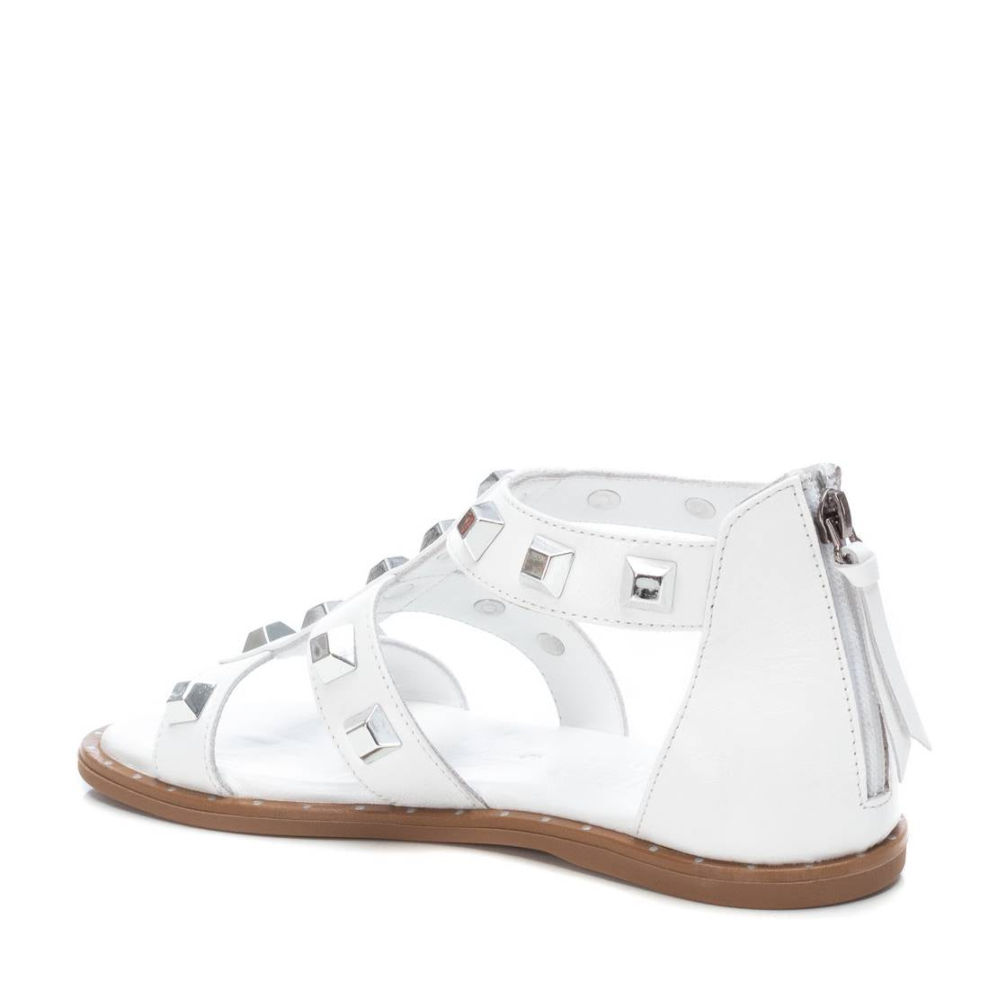 Carmela 16055404 sandales femme blanc cuir plat