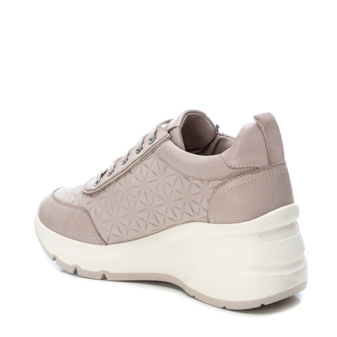 Carmela 16119902 baskets cuir blanc compensées zip