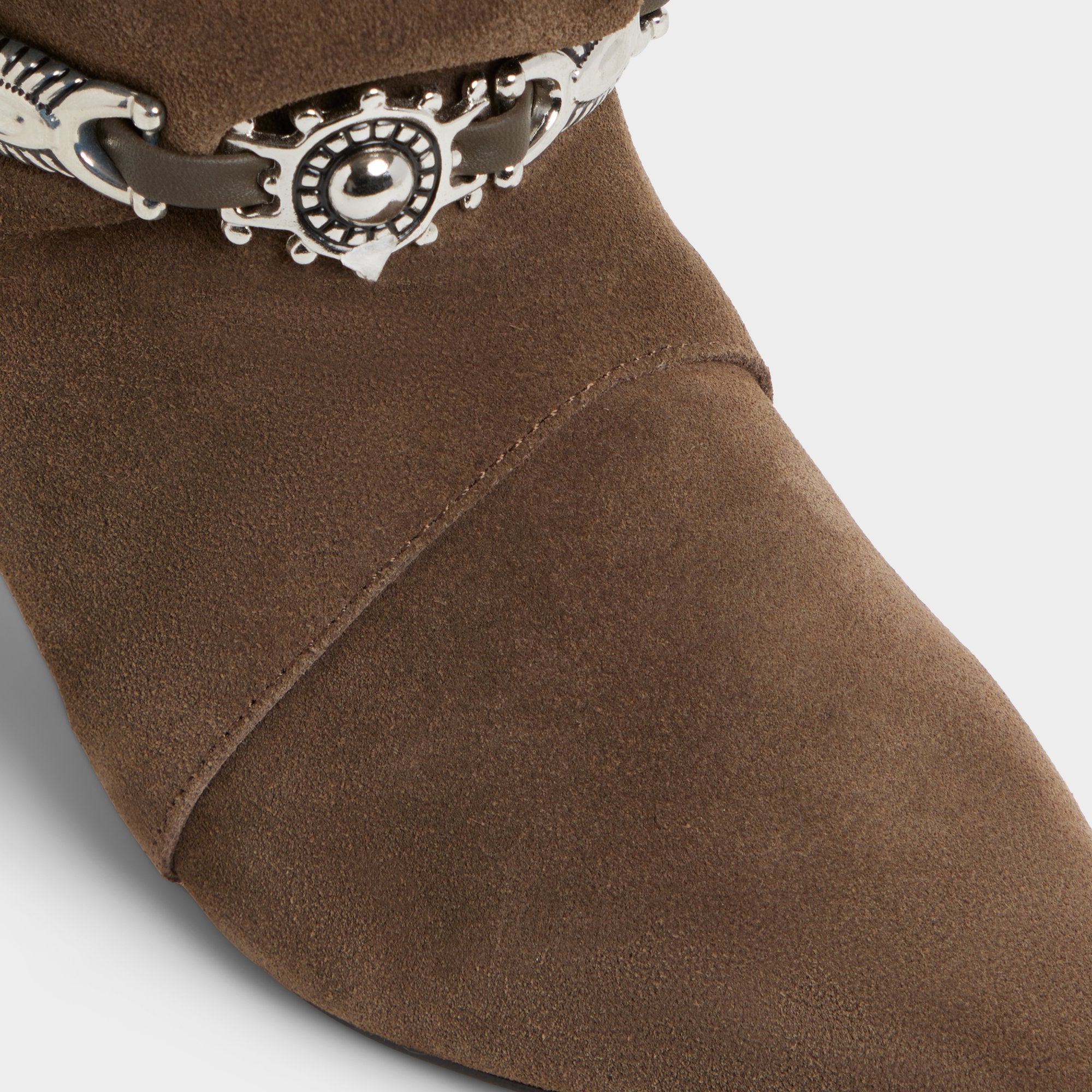 ALDO Bowy bottes daim marron talon kitten western