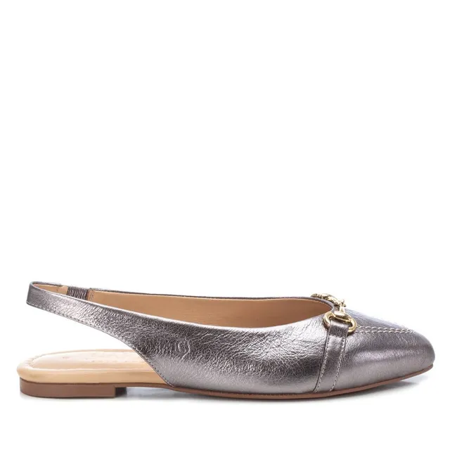 Carmela 16073305 ballerine femme gris cuir plat