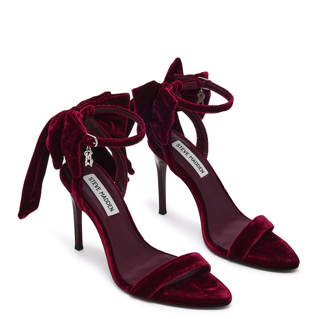 Steve Madden Nivia sandales velours bordeaux talon 9,5 cm
