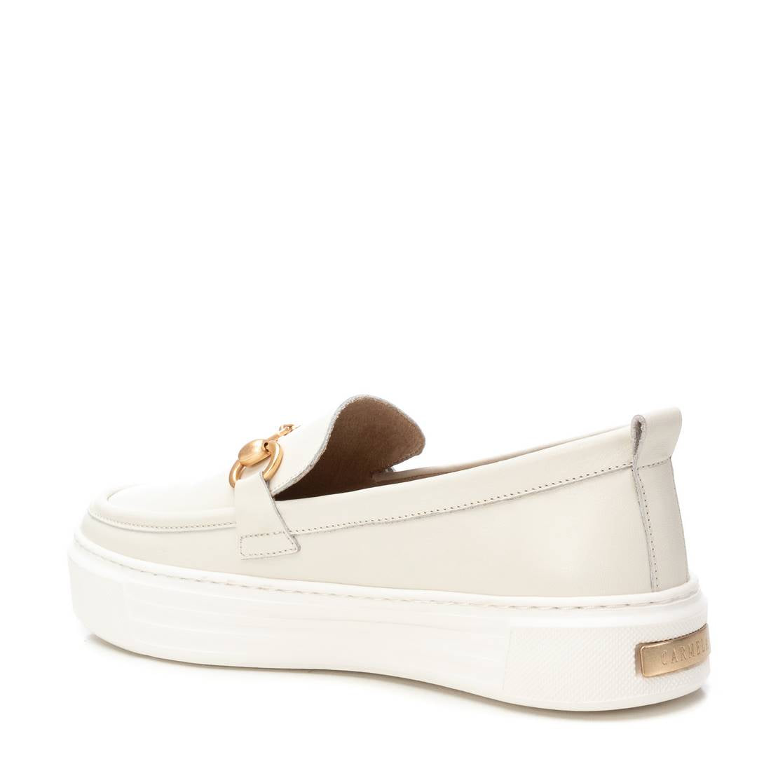 Carmela 16206503 mocassin cuir blanc semelle volume