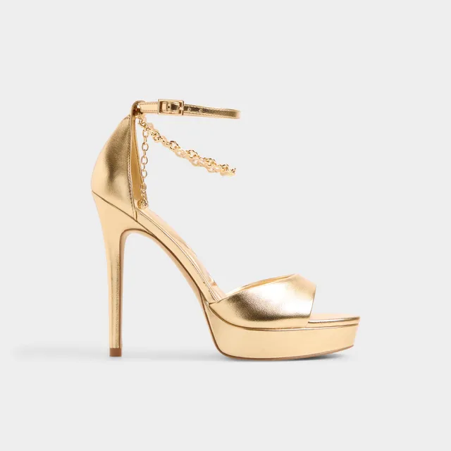 ALDO Afumeth sandales talon doré brillant